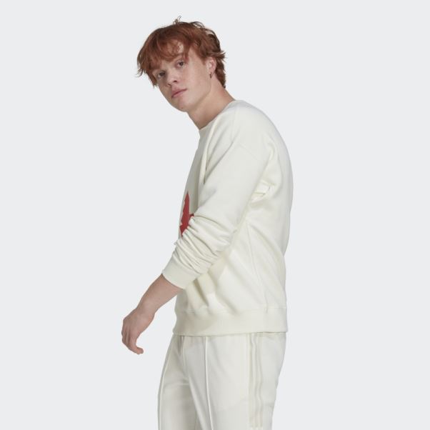 Sweat Molletonné Adidas Blanc