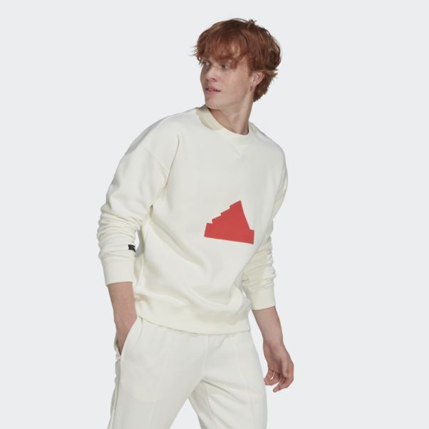 Sweat Molletonné Adidas Blanc