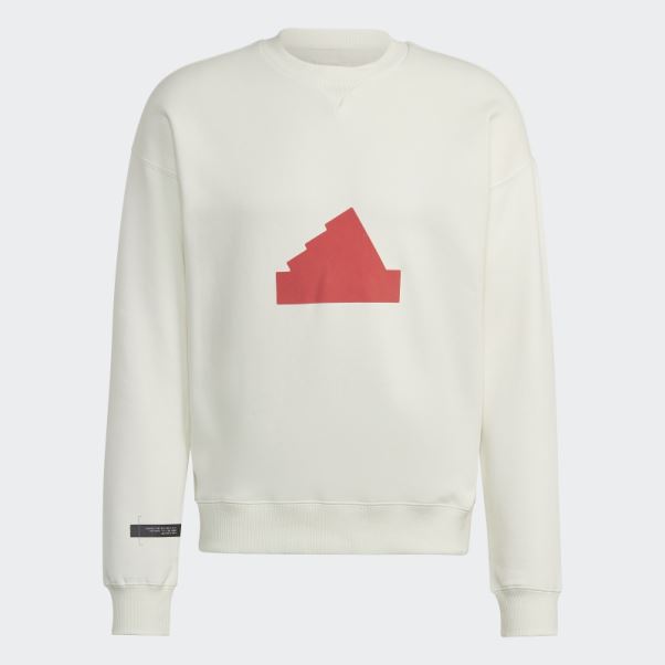 Sweat Molletonné Adidas Blanc