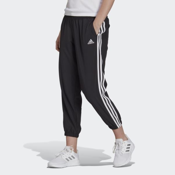 Pantalon 7/8 Essentials Noir Tissé à 3 Bandes Adidas