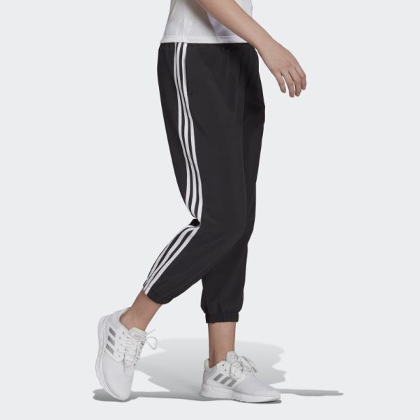 Pantalon 7/8 Essentials Noir Tissé à 3 Bandes Adidas