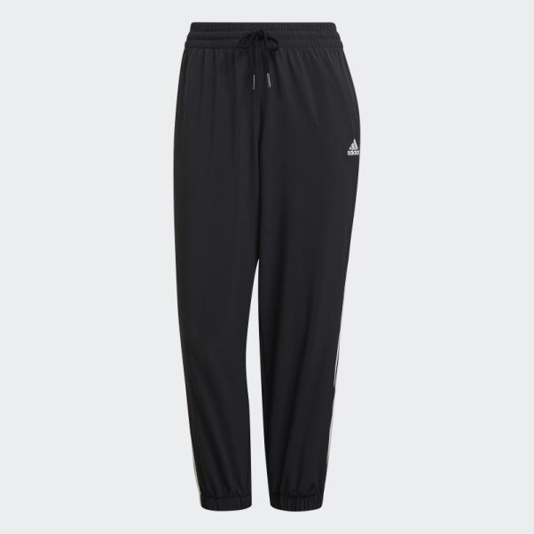 Pantalon 7/8 Essentials Noir Tissé à 3 Bandes Adidas