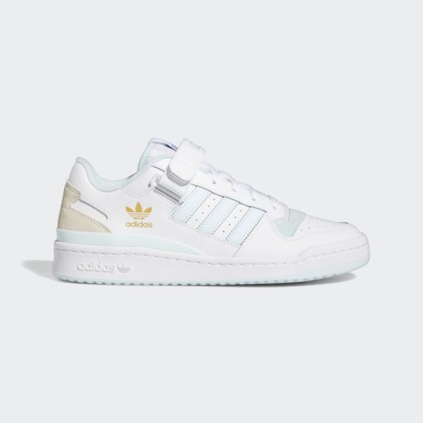 Chaussures Adidas Forum Low Blanc/bleu