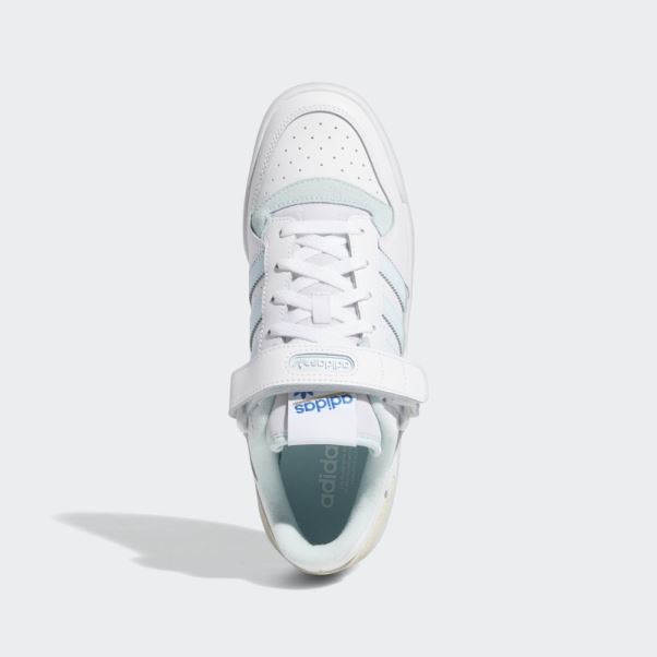 Chaussures Adidas Forum Low Blanc/bleu