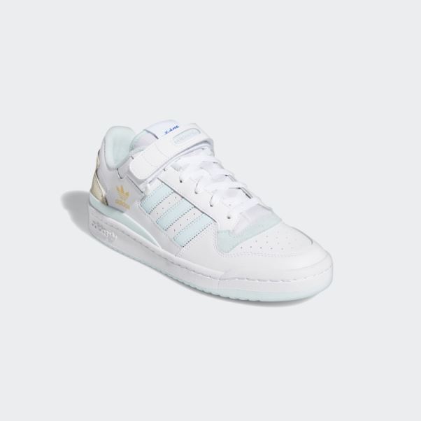 Chaussures Adidas Forum Low Blanc/bleu