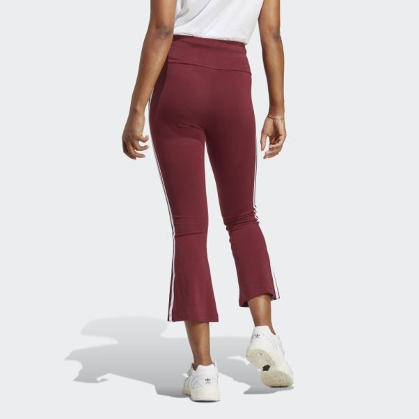 Legging Adidas Adicolor Classics 3-stripes 7/8 Flare Rouge