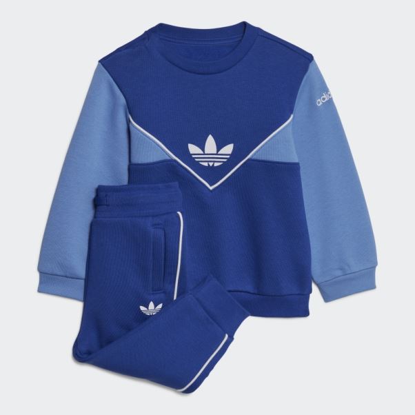 Ensemble Adidas Adicolor Crew Bleu