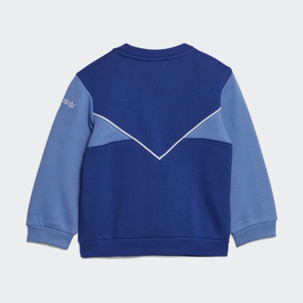 Ensemble Adidas Adicolor Crew Bleu