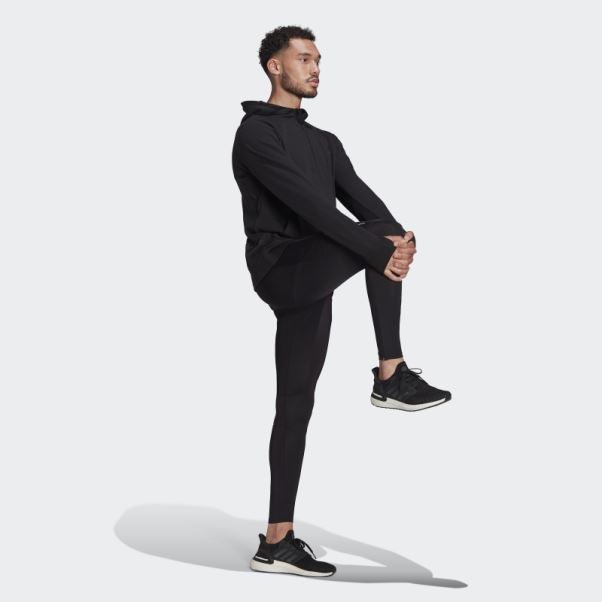 Sweat à Capuche Noir Adidas Runners