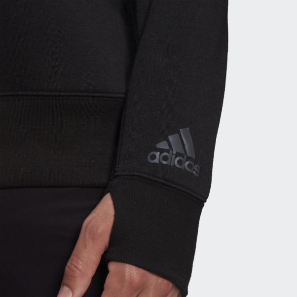 Sweat à Capuche Noir Adidas Runners