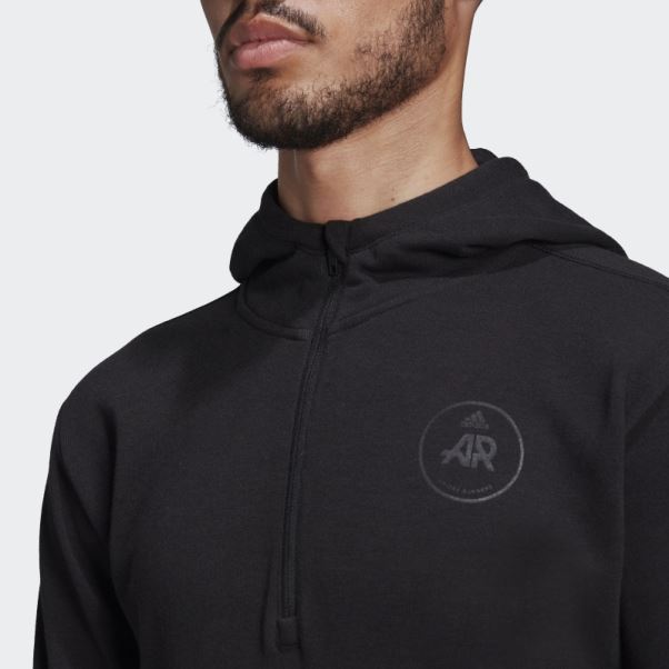 Sweat à Capuche Noir Adidas Runners