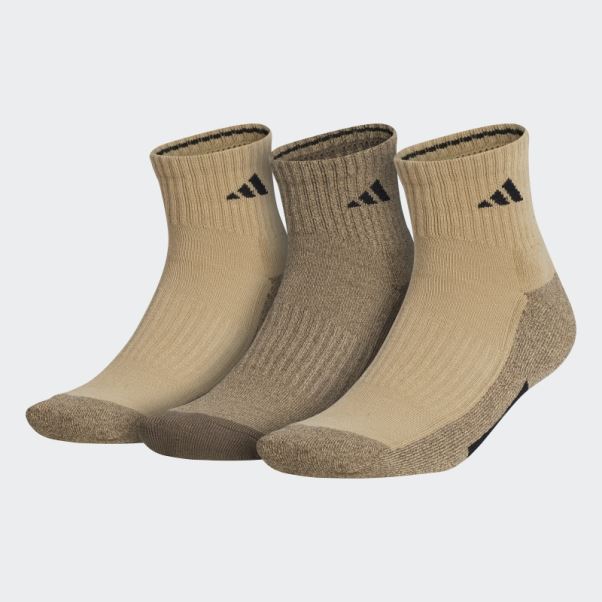 3 Paires De Chaussettes Beiges Matelassées Adidas