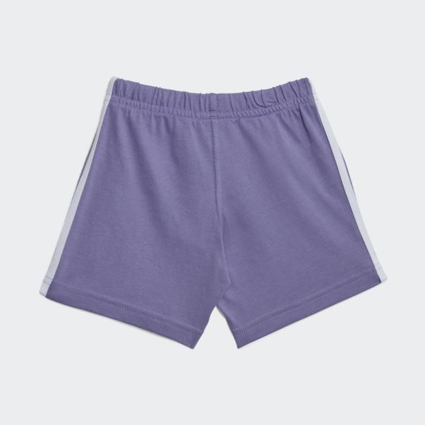 Ensemble T-shirt Short Trèfle Adidas Lilas