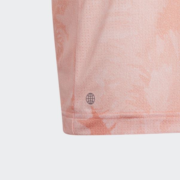 Polo Adidas Fleur Mesh Corail