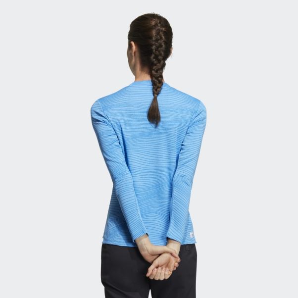 Made To Be Remade Chemise Manches Longues Col Cheminée Bleu Adidas