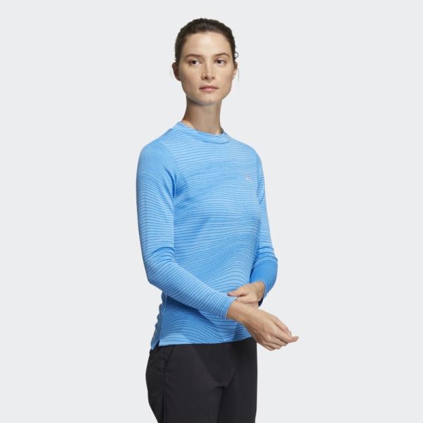 Made To Be Remade Chemise Manches Longues Col Cheminée Bleu Adidas