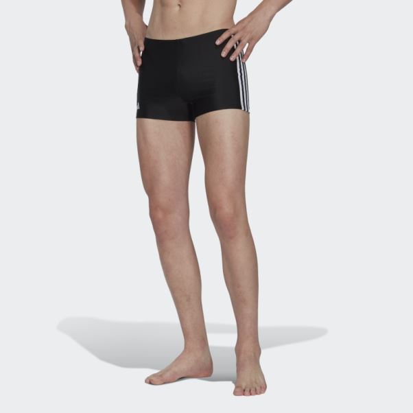 Boxer De Bain Classique 3 Bandes Noir Adidas