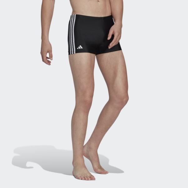 Boxer De Bain Classique 3 Bandes Noir Adidas
