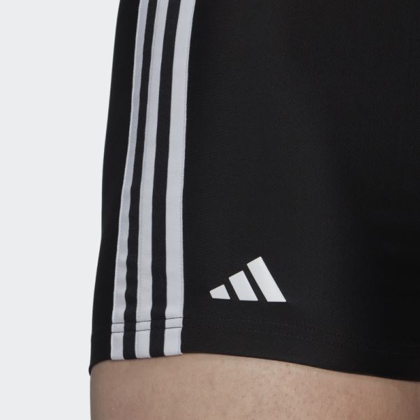 Boxer De Bain Classique 3 Bandes Noir Adidas