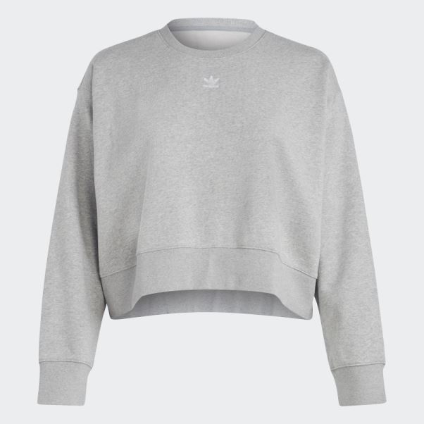 Sweat-shirt Adicolor Essentials Crew (taille Plus) Adidas Gris Moyen
