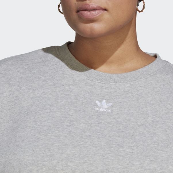 Sweat-shirt Adicolor Essentials Crew (taille Plus) Adidas Gris Moyen