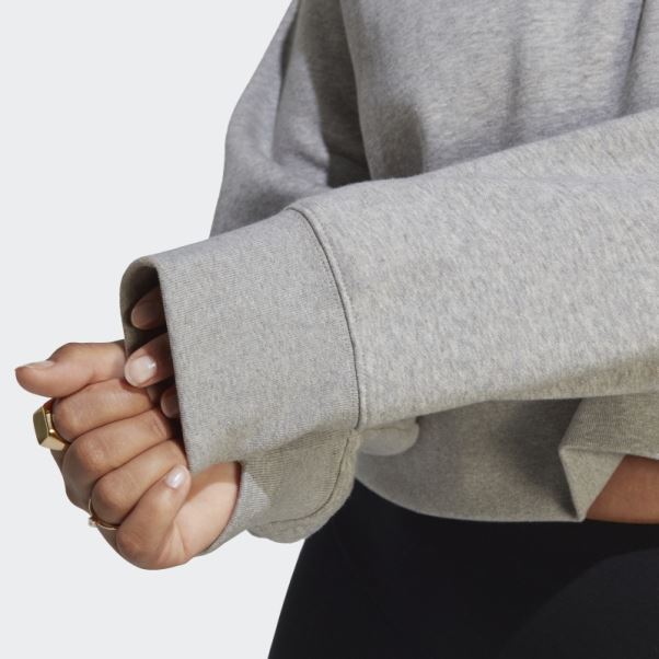 Sweat-shirt Adicolor Essentials Crew (taille Plus) Adidas Gris Moyen