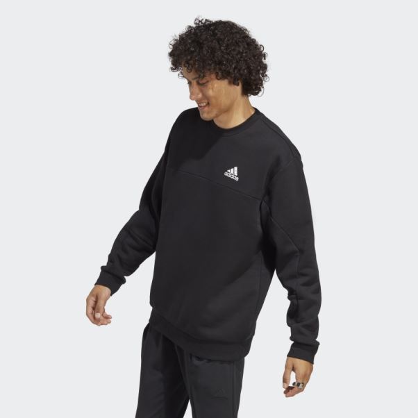 Sweat Adidas Stadium Polaire Badge Of Sport Noir