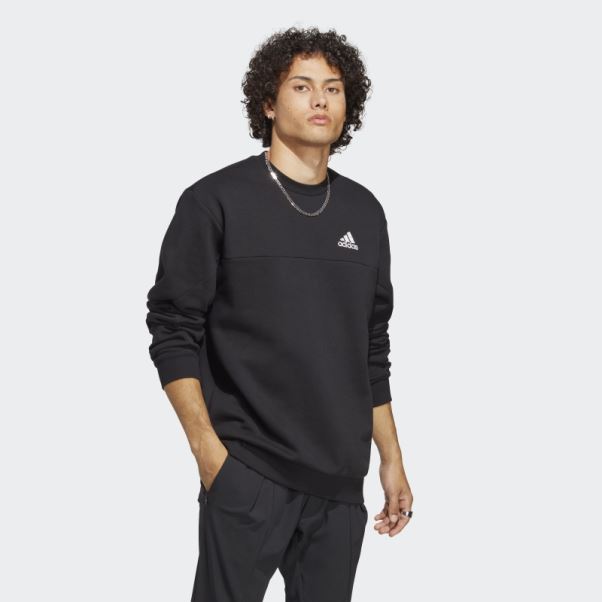 Sweat Adidas Stadium Polaire Badge Of Sport Noir