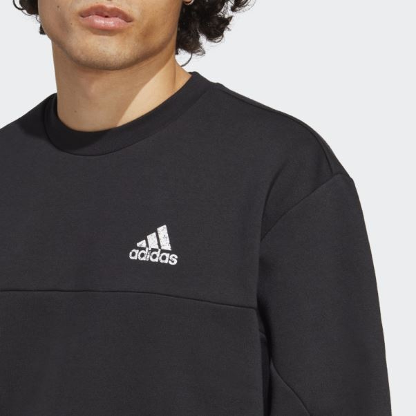 Sweat Adidas Stadium Polaire Badge Of Sport Noir