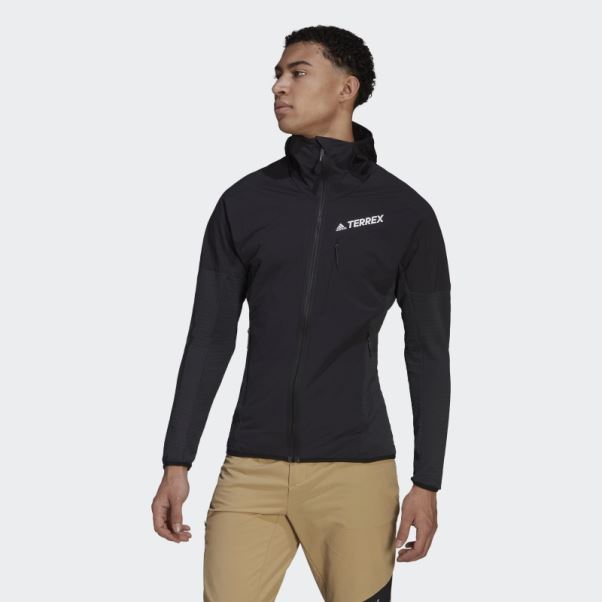 Veste à Capuche Techrock Flooce Wind Adidas Noir