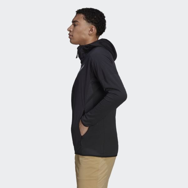 Veste à Capuche Techrock Flooce Wind Adidas Noir