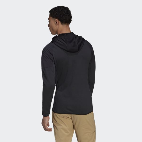 Veste à Capuche Techrock Flooce Wind Adidas Noir