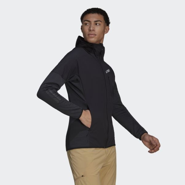 Veste à Capuche Techrock Flooce Wind Adidas Noir