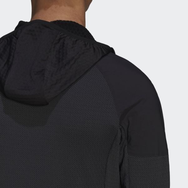 Veste à Capuche Techrock Flooce Wind Adidas Noir