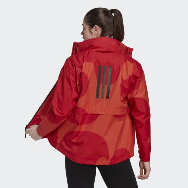 Veste Marimekko Traveer Rain.rdy Adidas Orange