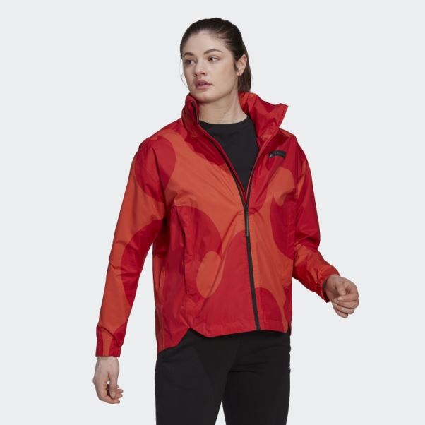 Veste Marimekko Traveer Rain.rdy Adidas Orange