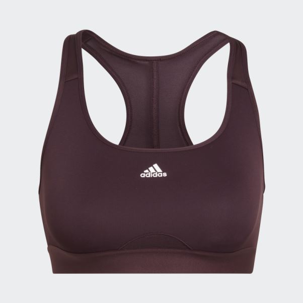 Brassière D'entraînement à Maintien Moyen Powerreact Bordeaux Adidas