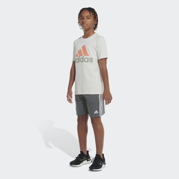 T-shirt De Sport Bicolore Adidas En Aluminium