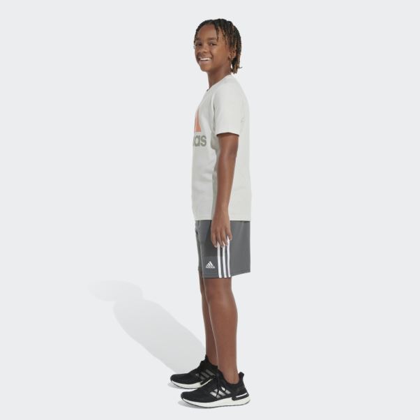 T-shirt De Sport Bicolore Adidas En Aluminium