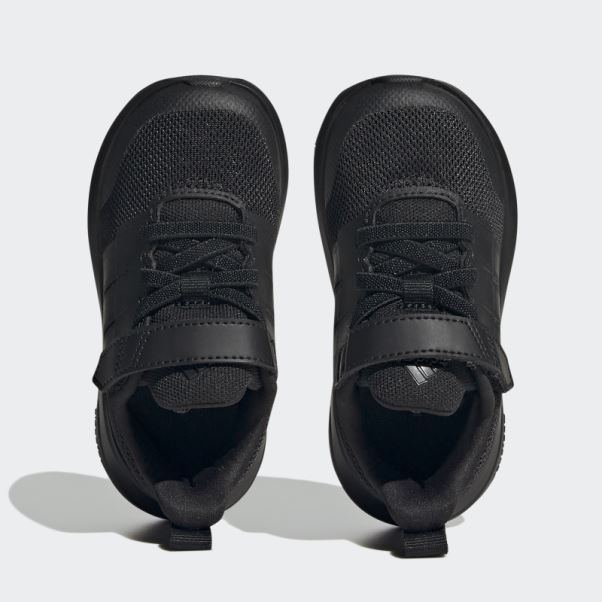 Chaussures Fortarun 2.0 Cloudfoam élastiques à Lacets Noires Adidas