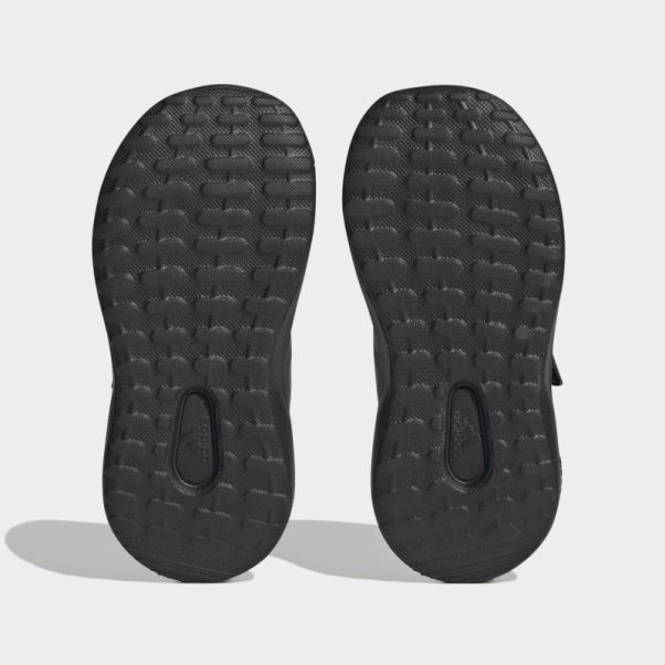 Chaussures Fortarun 2.0 Cloudfoam élastiques à Lacets Noires Adidas
