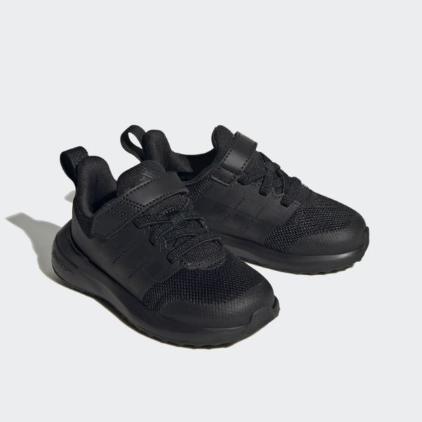 Chaussures Fortarun 2.0 Cloudfoam élastiques à Lacets Noires Adidas