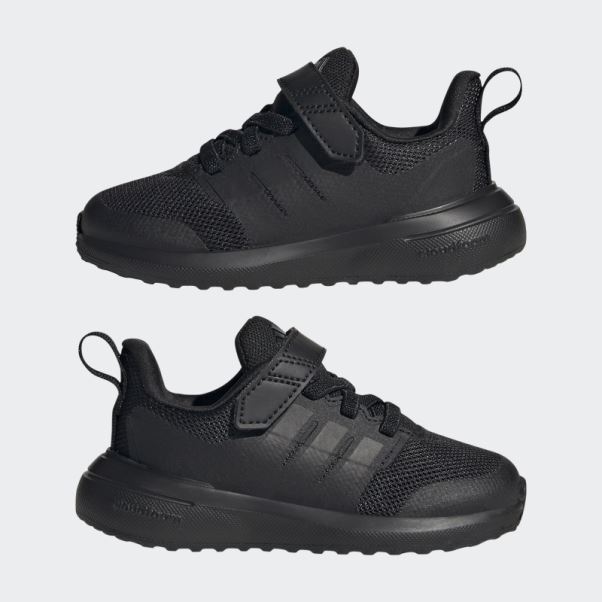 Adidas Fortarun 2.0 Cloudfoam Elastic Lace Carbone Top Strap Shoes