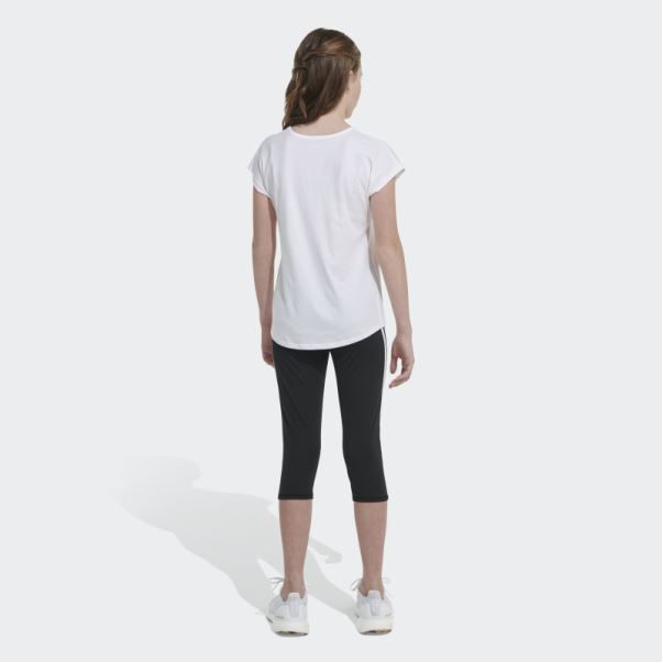 Tee Shirt Mancherons Adidas Blanc
