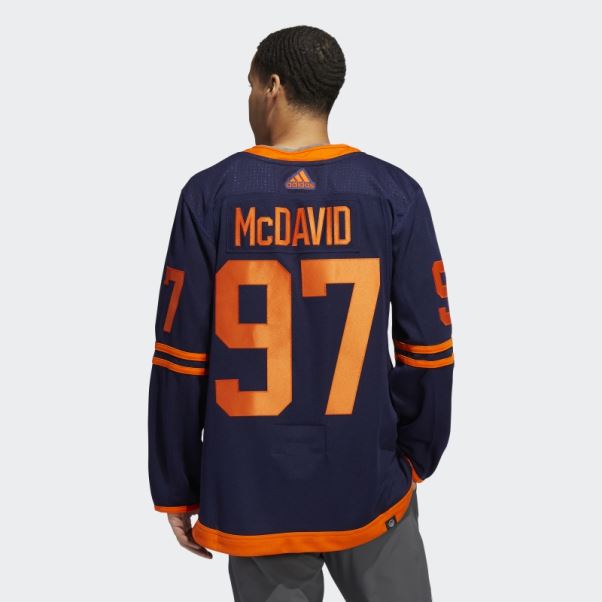 Maillot Adidas Bleu Marine 09 Ccm-sld Oilers Mcdavid Troisième Authentique