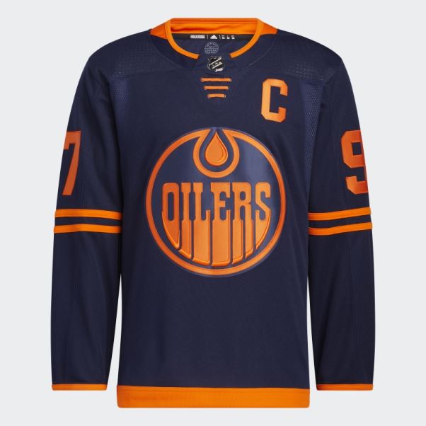 Maillot Adidas Bleu Marine 09 Ccm-sld Oilers Mcdavid Troisième Authentique