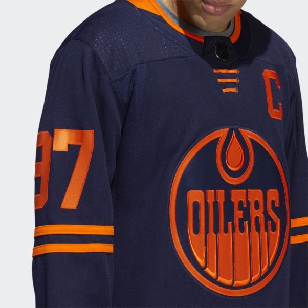 Maillot Adidas Bleu Marine 09 Ccm-sld Oilers Mcdavid Troisième Authentique