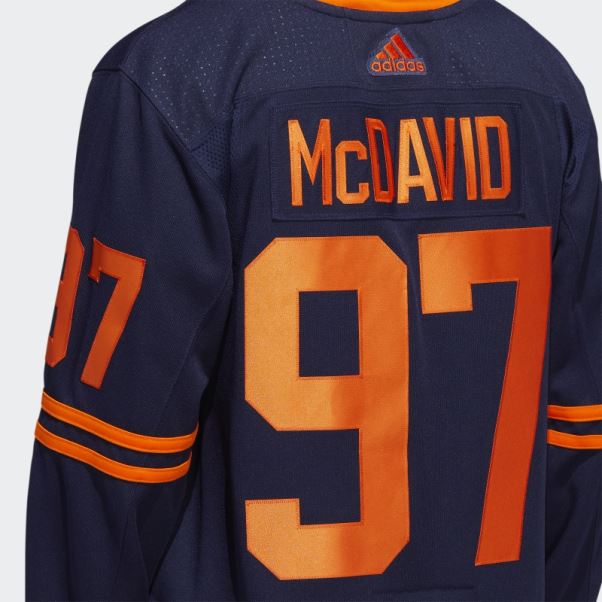 Maillot Adidas Bleu Marine 09 Ccm-sld Oilers Mcdavid Troisième Authentique