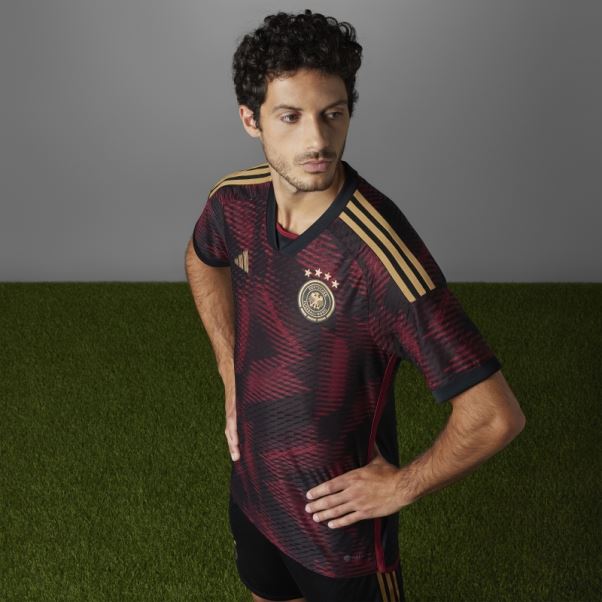 Maillot Allemagne 22 Extérieur Authentique Adidas Noir