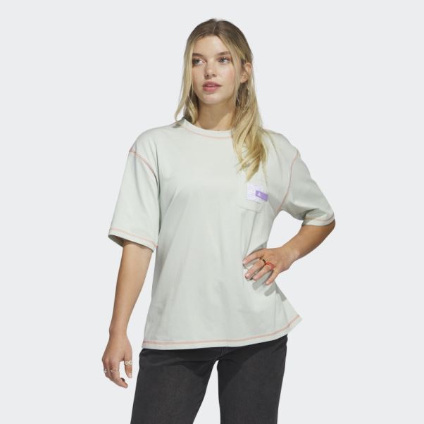 T-shirt à Poche Copain Vert Sport Statement Adidas